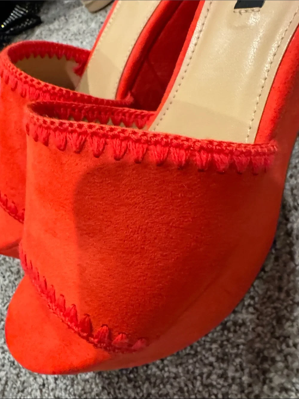 Nine West red suede